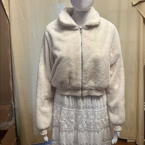 HYFVE Cream Fuzzy Jacket